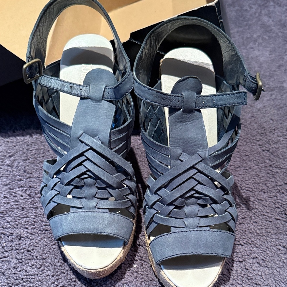 Colin Stuart Navy Espadrille Sandals